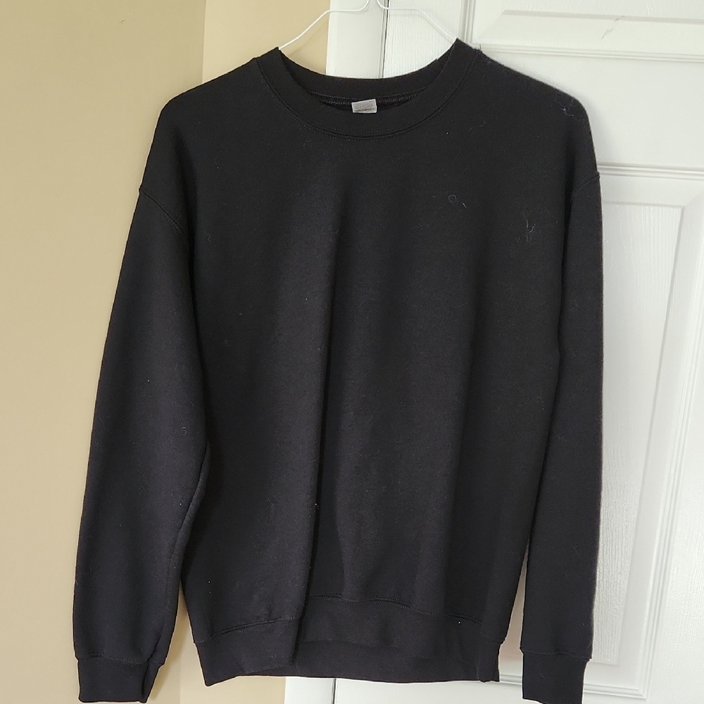 Gildan Men's Black Crewneck Sweatshirt, Size Medium